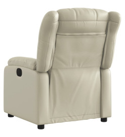 Fauteuil inclinable Crème Similicuir