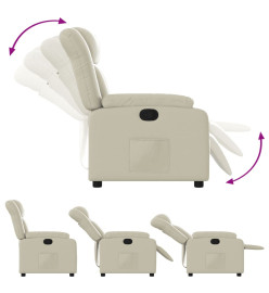 Fauteuil inclinable Crème Similicuir