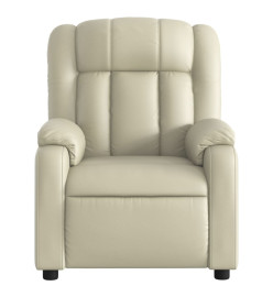 Fauteuil inclinable Crème Similicuir