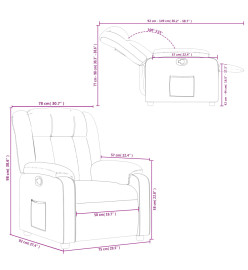 Fauteuil inclinable Crème Similicuir