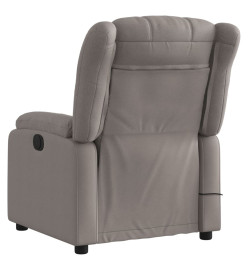 Fauteuil de massage inclinable Taupe Tissu