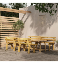 Mobilier de salle à manger de jardin 4 pcs Bois de pin imprégné