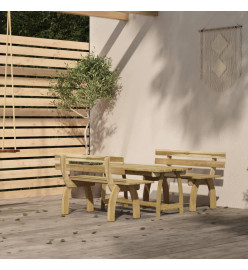 Mobilier de salle à manger de jardin 3 pcs Bois de pin imprégné