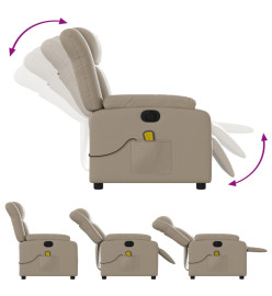 Fauteuil de massage inclinable électrique cappuccino similicuir