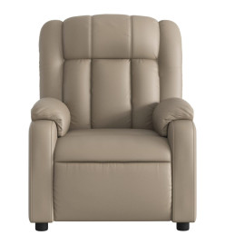 Fauteuil de massage inclinable électrique cappuccino similicuir