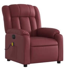 Fauteuil de massage inclinable électrique rouge bordeaux