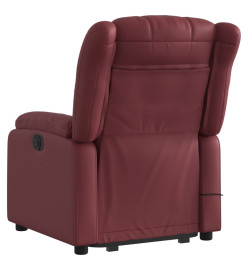 Fauteuil inclinable de massage Rouge bordeaux Similicuir