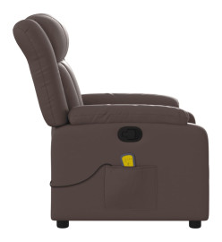 Fauteuil de massage inclinable Marron Similicuir