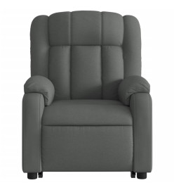 Fauteuil inclinable de massage électrique Gris foncé Tissu