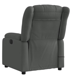 Fauteuil inclinable de massage électrique gris foncé tissu