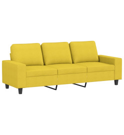 Canapé à 3 places Jaune clair 180 cm Tissu