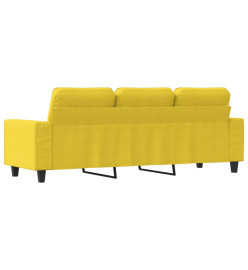 Canapé à 3 places Jaune clair 180 cm Tissu