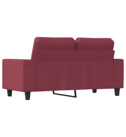 Canapé à 2 places Rouge bordeaux 120 cm Tissu