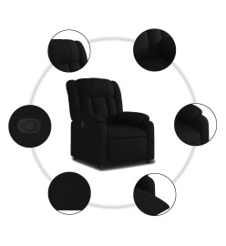 Fauteuil inclinable Noir Tissu