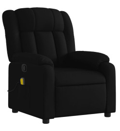 Fauteuil de massage inclinable Noir Tissu