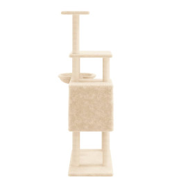 Arbre à chat avec griffoirs en sisal Crème 131 cm