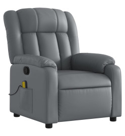 Fauteuil de massage inclinable Gris Similicuir