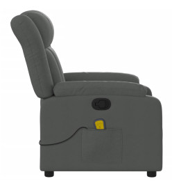 Fauteuil de massage inclinable Gris foncé Tissu