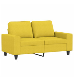 Ensemble de canapés 3 pcs jaune clair tissu