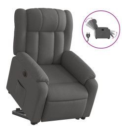 Fauteuil inclinable électrique gris foncé tissu