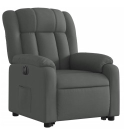 Fauteuil inclinable électrique gris foncé tissu