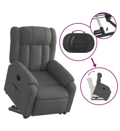 Fauteuil inclinable électrique gris foncé tissu