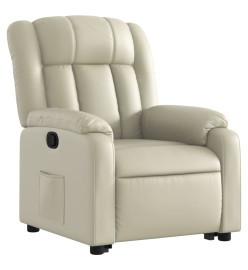 Fauteuil inclinable Crème Similicuir