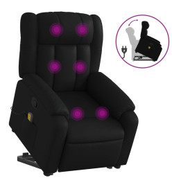 Fauteuil inclinable de massage Noir Similicuir