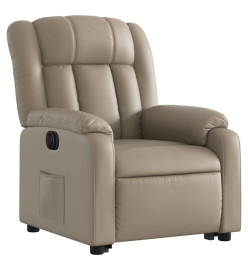 Fauteuil inclinable électrique cappuccino similicuir