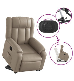 Fauteuil inclinable électrique cappuccino similicuir