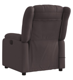 Fauteuil de massage inclinable Marron foncé Tissu