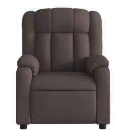 Fauteuil de massage inclinable Marron foncé Tissu