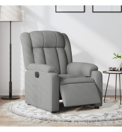 Fauteuil inclinable électrique Gris clair Tissu