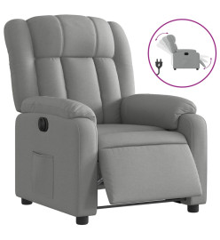 Fauteuil inclinable électrique Gris clair Tissu