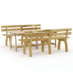 Mobilier de salle à manger de jardin 3 pcs Bois de pin imprégné