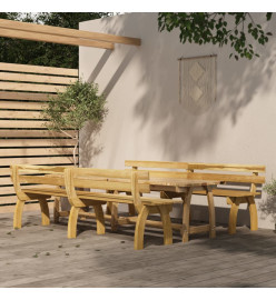 Mobilier de salle à manger de jardin 3 pcs Bois de pin imprégné