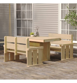 Mobilier de salle à manger de jardin 3 pcs Bois de pin imprégné