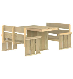 Mobilier de salle à manger de jardin 3 pcs Bois de pin imprégné
