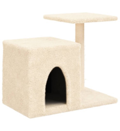 Arbre à chat avec griffoirs en sisal crème 50,5 cm