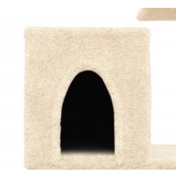 Arbre à chat avec griffoirs en sisal crème 50,5 cm