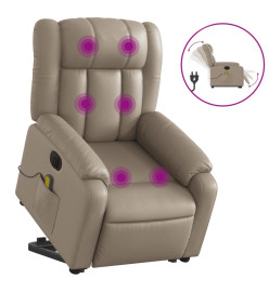 Fauteuil inclinable de massage électrique cappuccino similicuir