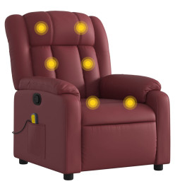 Fauteuil de massage inclinable Rouge bordeaux Similicuir