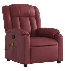 Fauteuil de massage inclinable Rouge bordeaux Similicuir