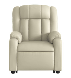 Fauteuil inclinable de massage Crème Similicuir