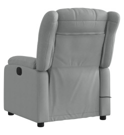 Fauteuil de massage inclinable Gris clair Tissu