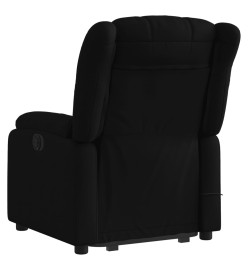 Fauteuil inclinable de massage électrique Noir Tissu