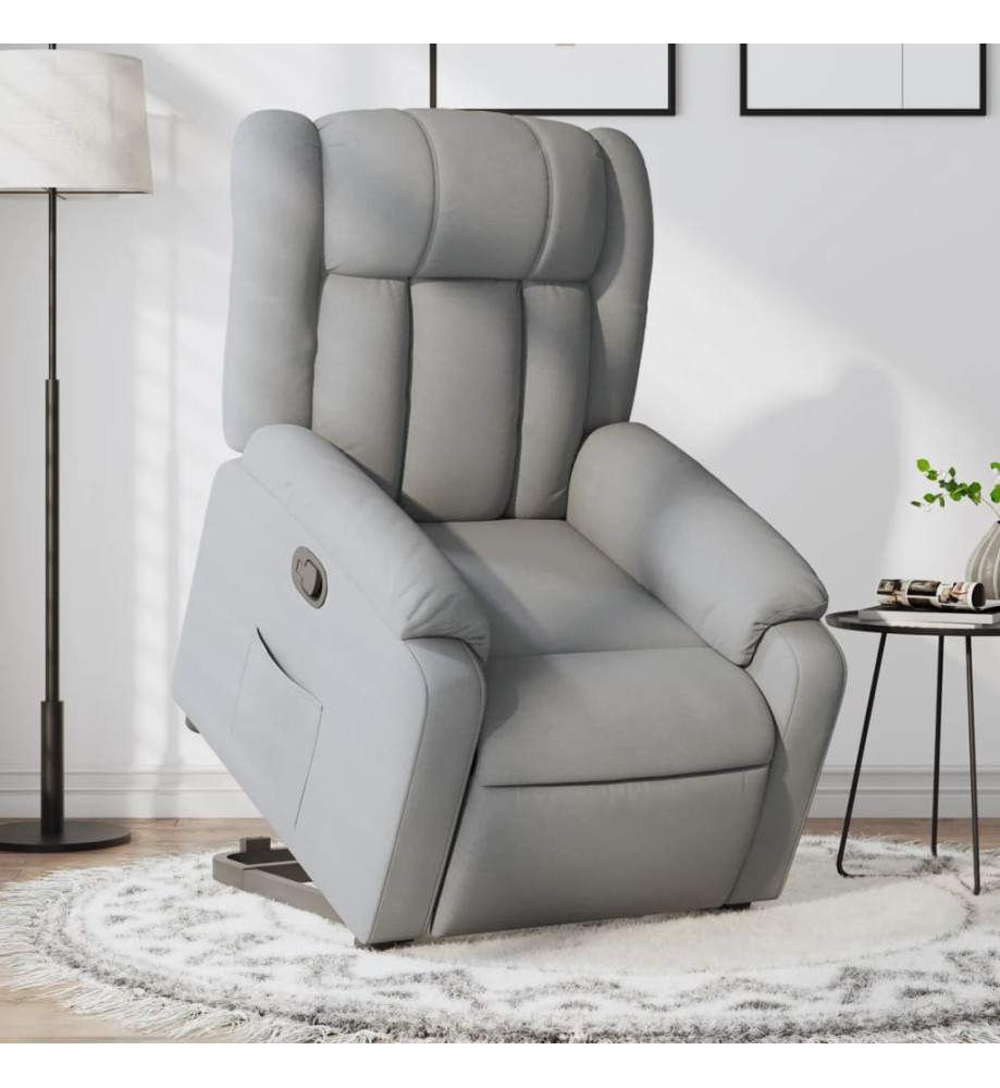 Fauteuil inclinable Gris clair Tissu