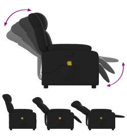 Fauteuil de massage inclinable Noir Similicuir