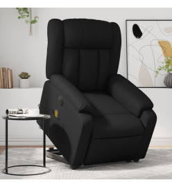 Fauteuil inclinable de massage électrique noir similicuir