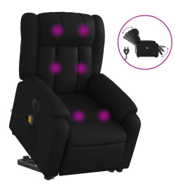 Fauteuil inclinable de massage électrique noir similicuir